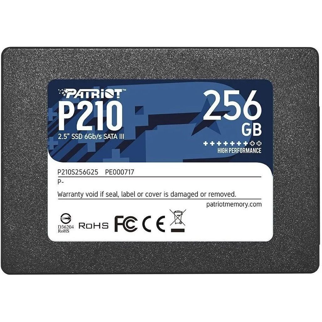 

SSD накопитель Patriot P210 256GB 2.5` (P210S256G25)