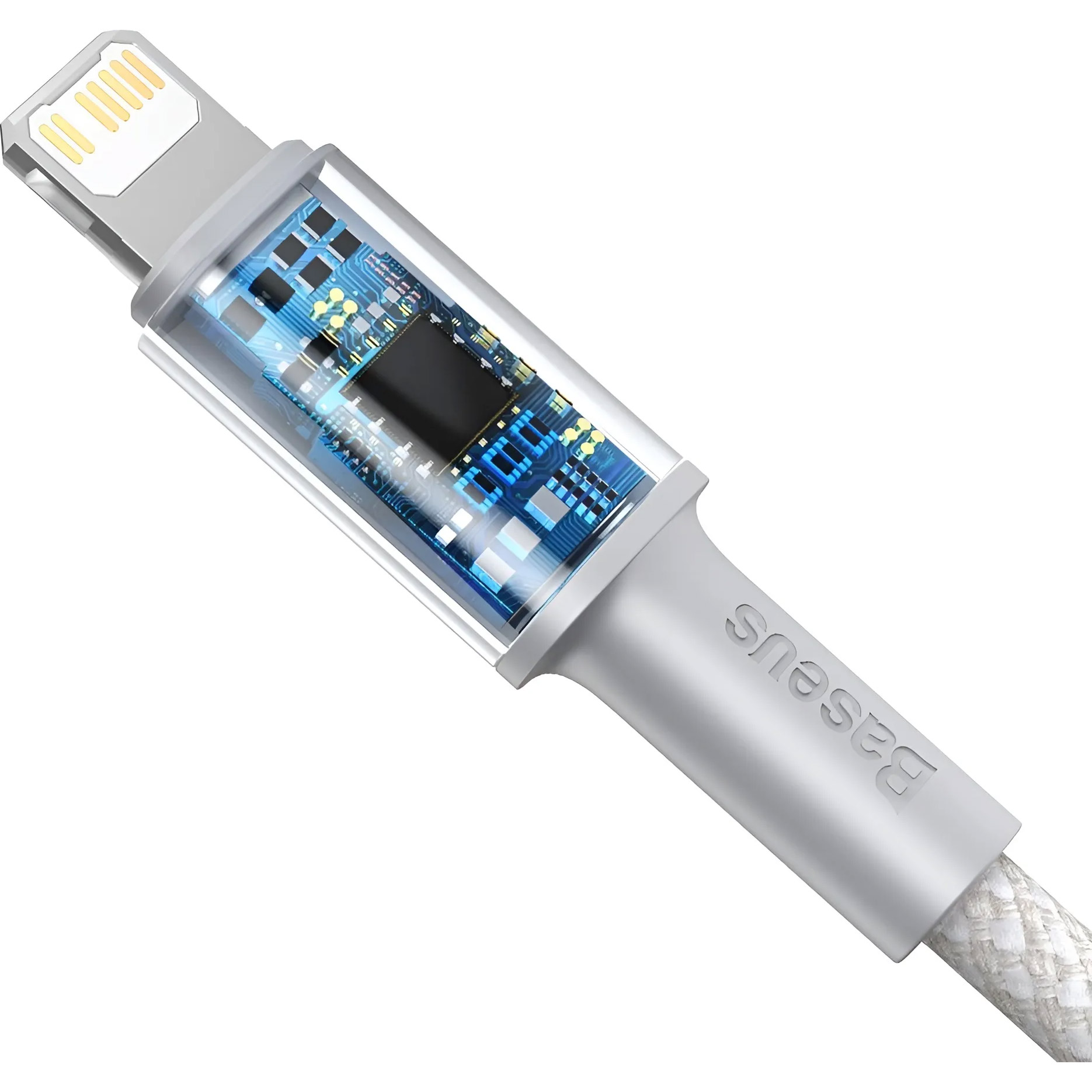 Кабель Baseus High Density Braided USB-C to Lightning 2m White (CATLGD-A02) фото 3