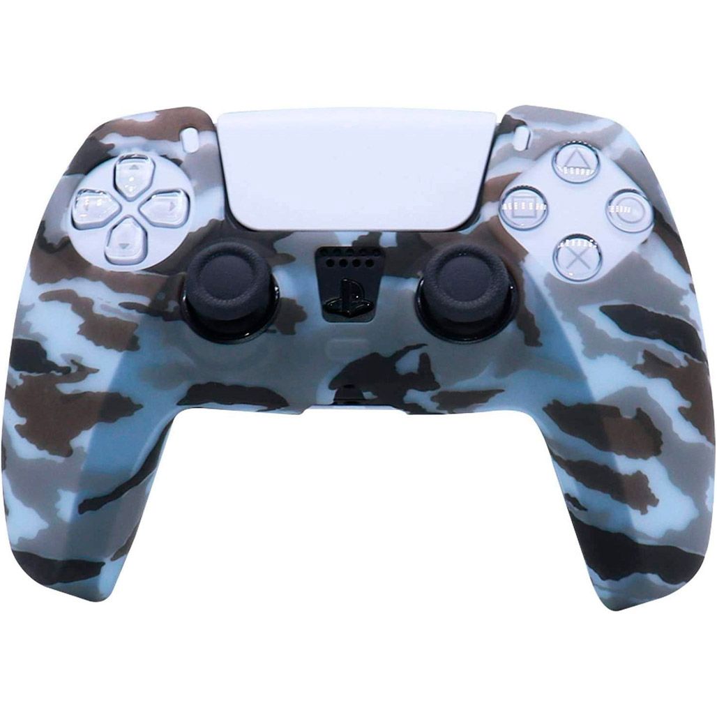 

Чехол на геймпад Silicone Case для Sony DualSense Gray Camouflage