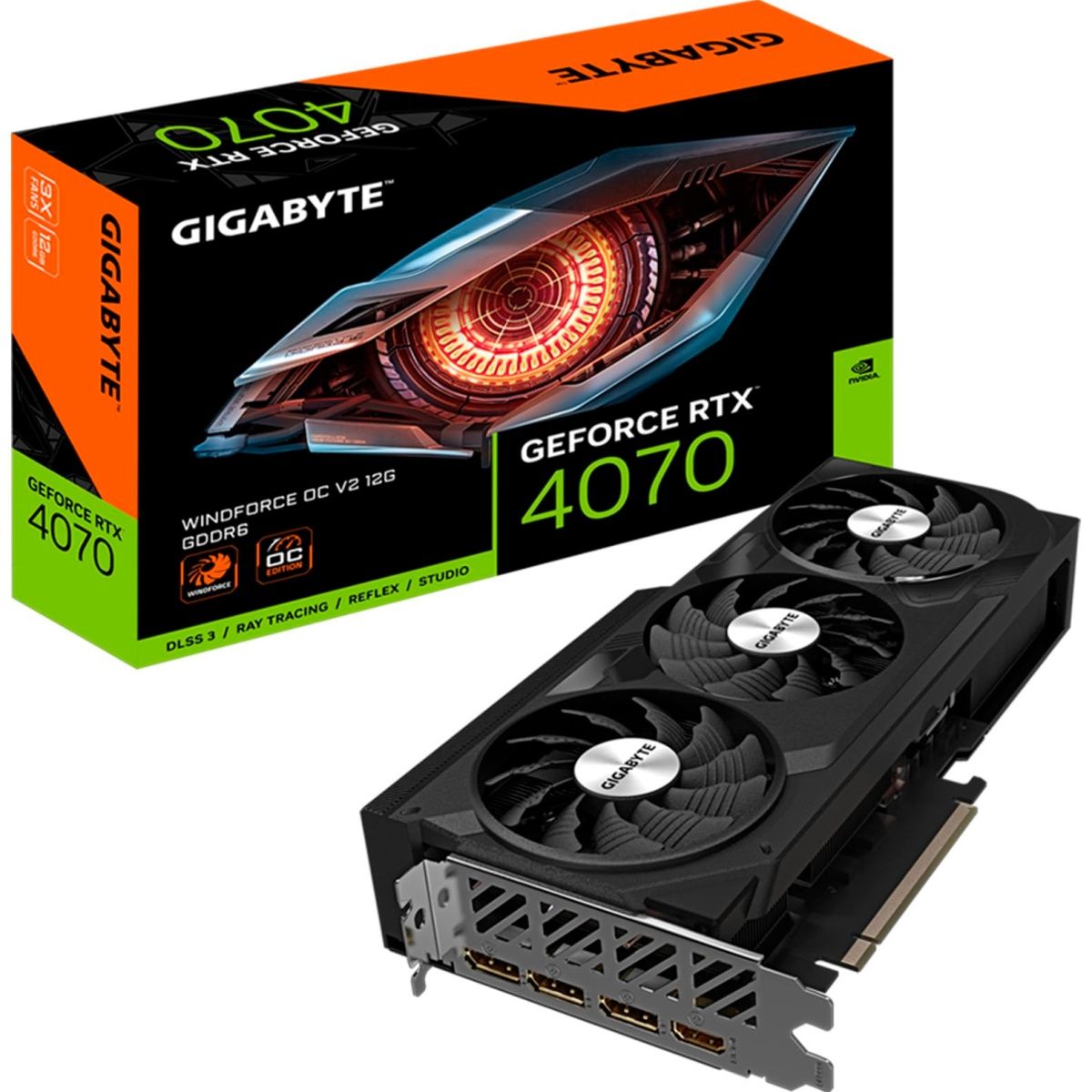 

Відеокарта Gigabyte GeForce RTX 4070 Windforce OC V2 12G (GV-N4070WF3OCV2-12GD) UA
