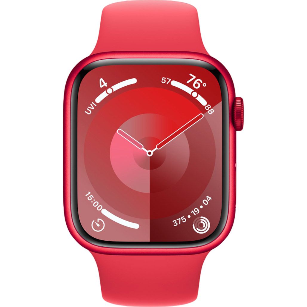 Смарт-годинник Apple Watch Series 9 GPS 41mm Red Aluminum Case with (PRODUCT) Red Sport Band M/L (MRXH3)