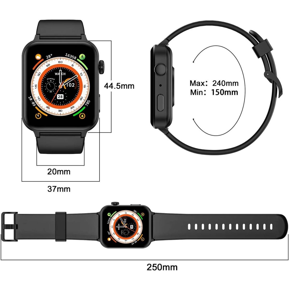Смарт-годинник Blackview R30 Pro Black (6931548317418) 