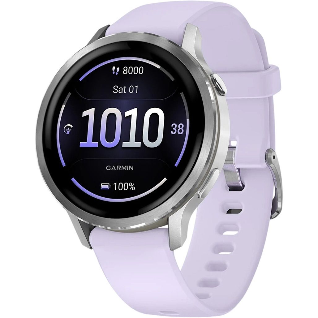 

Смарт-годинник Garmin Venu 4 41mm Silver with Periwinkle Silicone Band (010-03013-01)