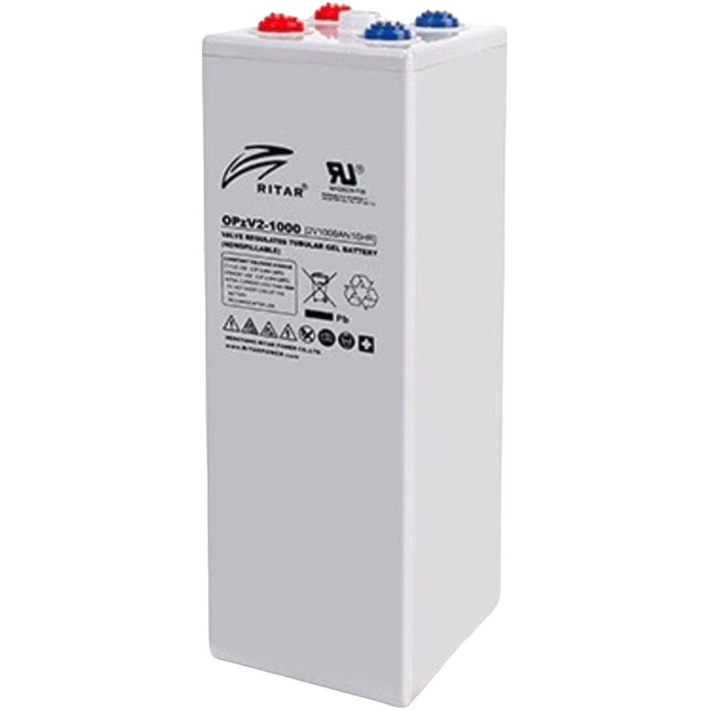 

Акумулятор Ritar OPzV 2V (2V/1000Ah/1200Wh) (OPzV 2-1000)