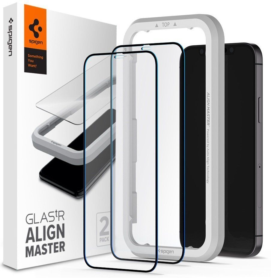 

Защитное стекло Spigen Glas tR ALM FC для iPhone 12 Pro Max Black 2Pack (AGL01792) [53320]