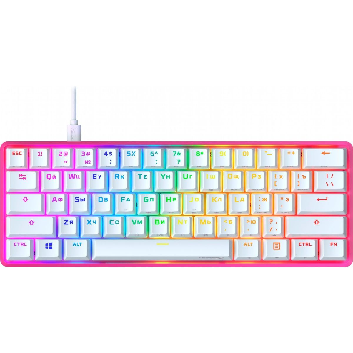 

Клавіатура HyperX Alloy Origins 60 HX Red Pink (572Y6AA)