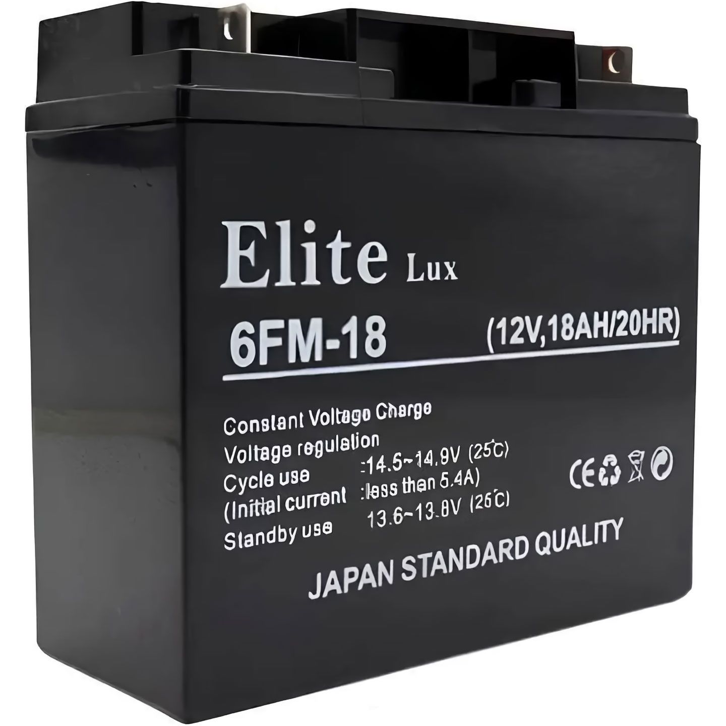 

Акумулятор Elite AGM 12V (12V/18Ah/216Wh) (6FM-18)