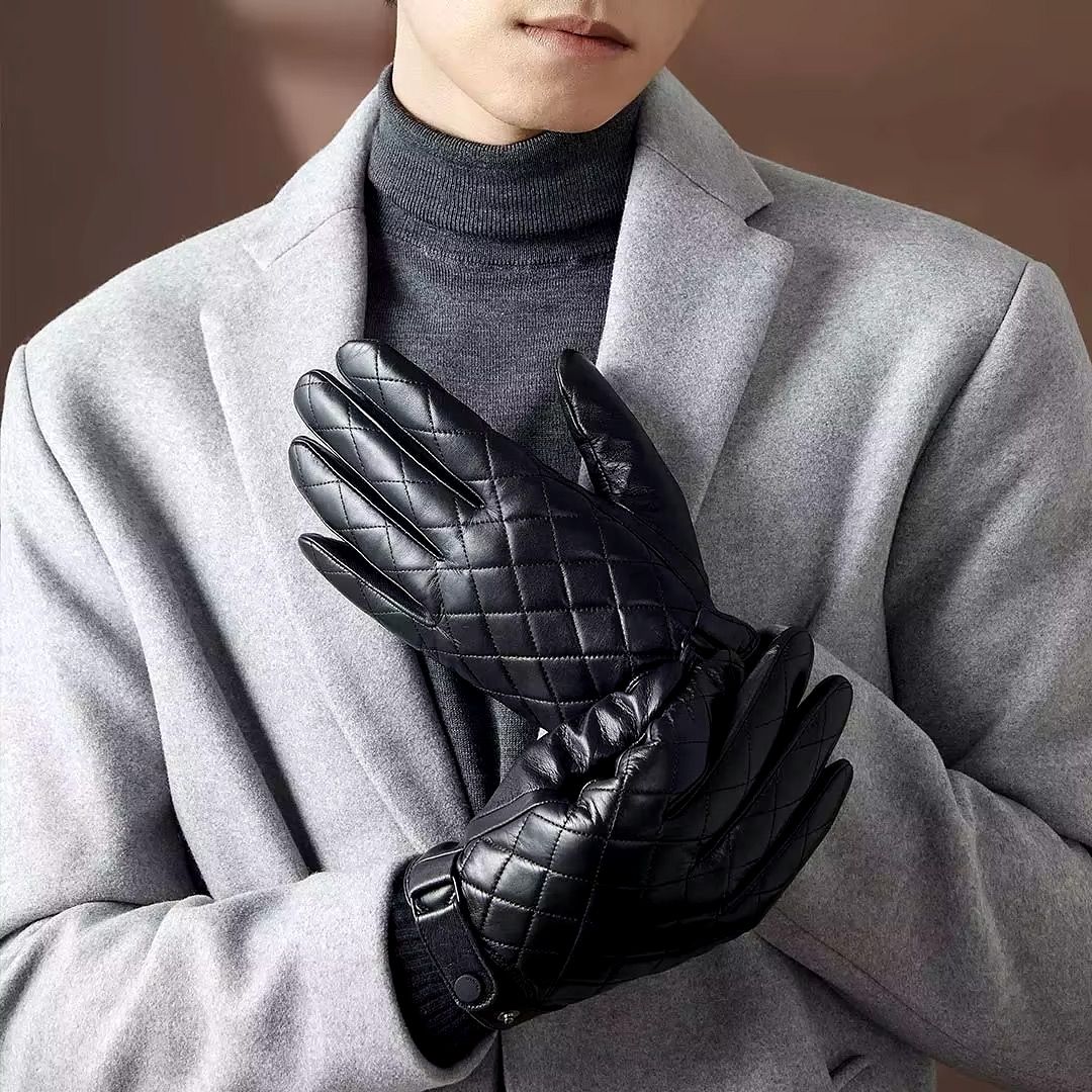 Рукавички шкіряні чоловічі Qimian Sheepskin Gloves size M Black