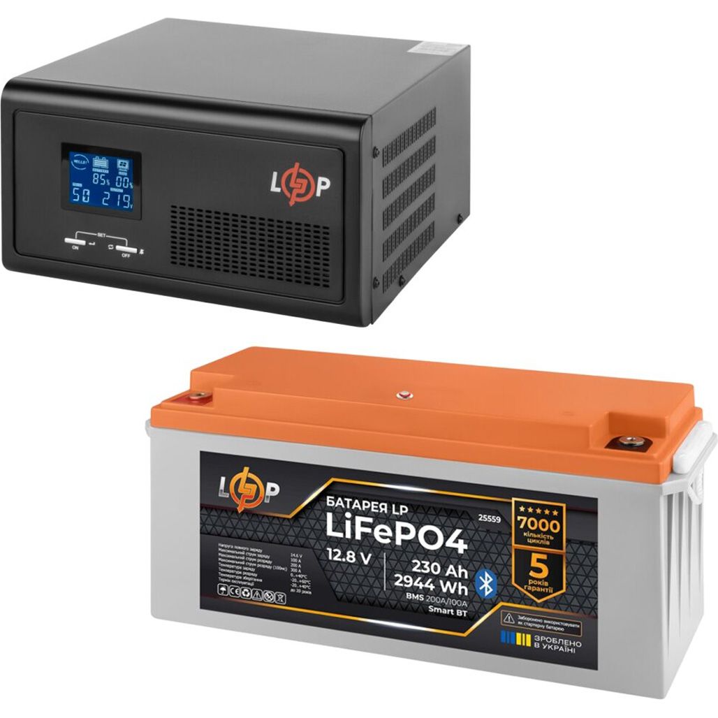 

Джерело безперебійного живлення (ДБЖ) LogicPower B1500 + АКБ LiFePO4 2944Wh Smart BT (40157)