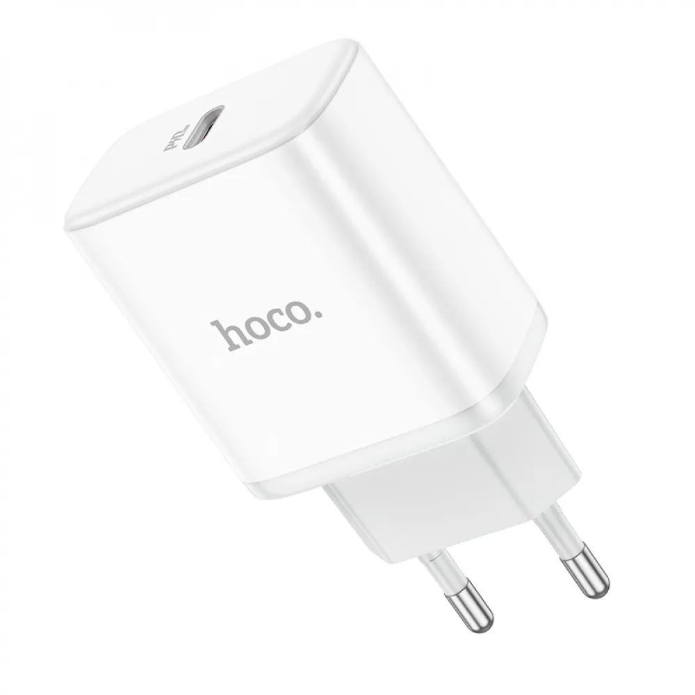 Мережевий зарядний пристрій Hoco C104A Stage Dual Port 20W Type-C (White) фото 3