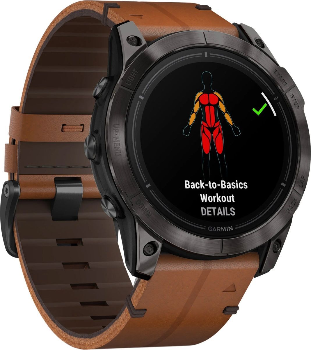 Смарт-часы GARMIN Epix Pro (Gen2) Sapphire Edition Carbon Grey DLC Titanium with Chestnut Leather Band (010-02804-30/31) [86528] 