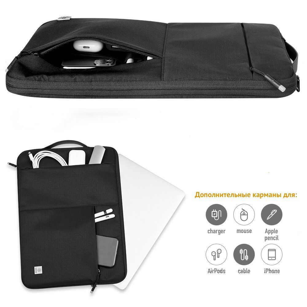 Чохол WiWU Alpha Slim Sleeve для Apple MacBook 16 (Black) 