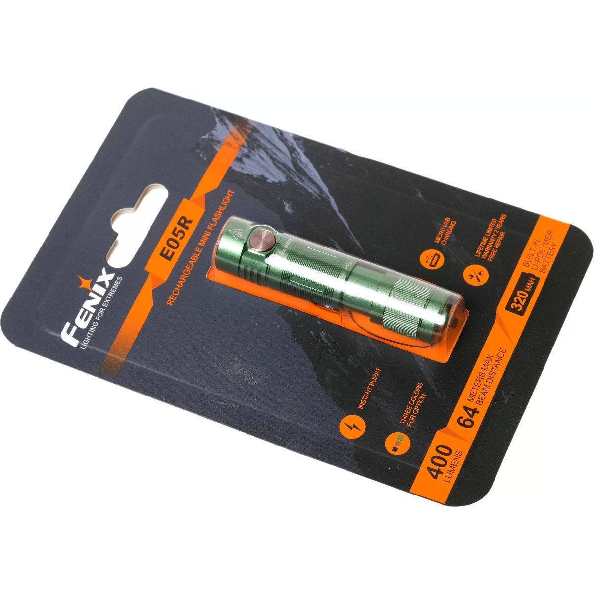 Ліхтарик Fenix E05R Green (E05Rgr)
