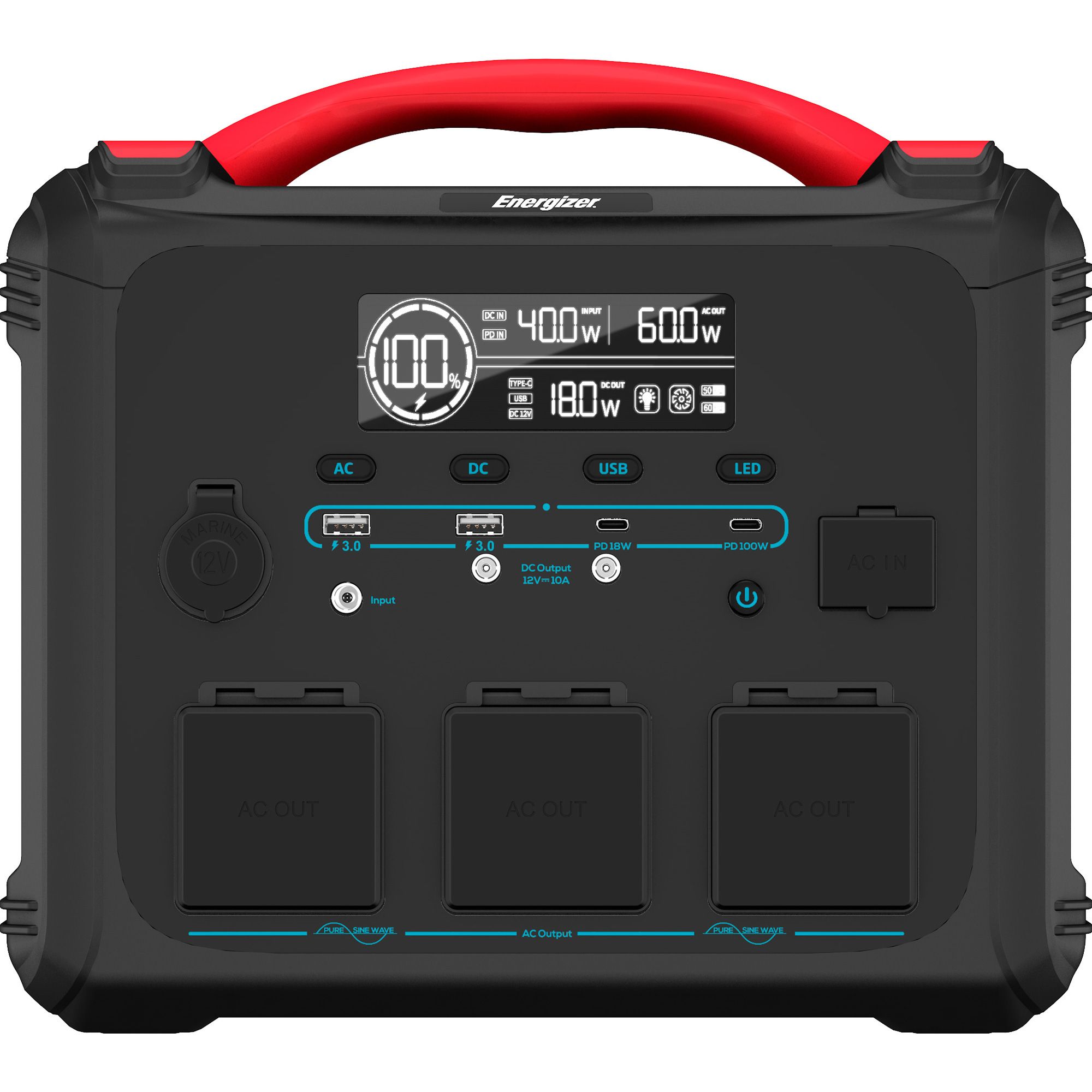 

Зарядна станція Energizer PPS1100W2F 1200W