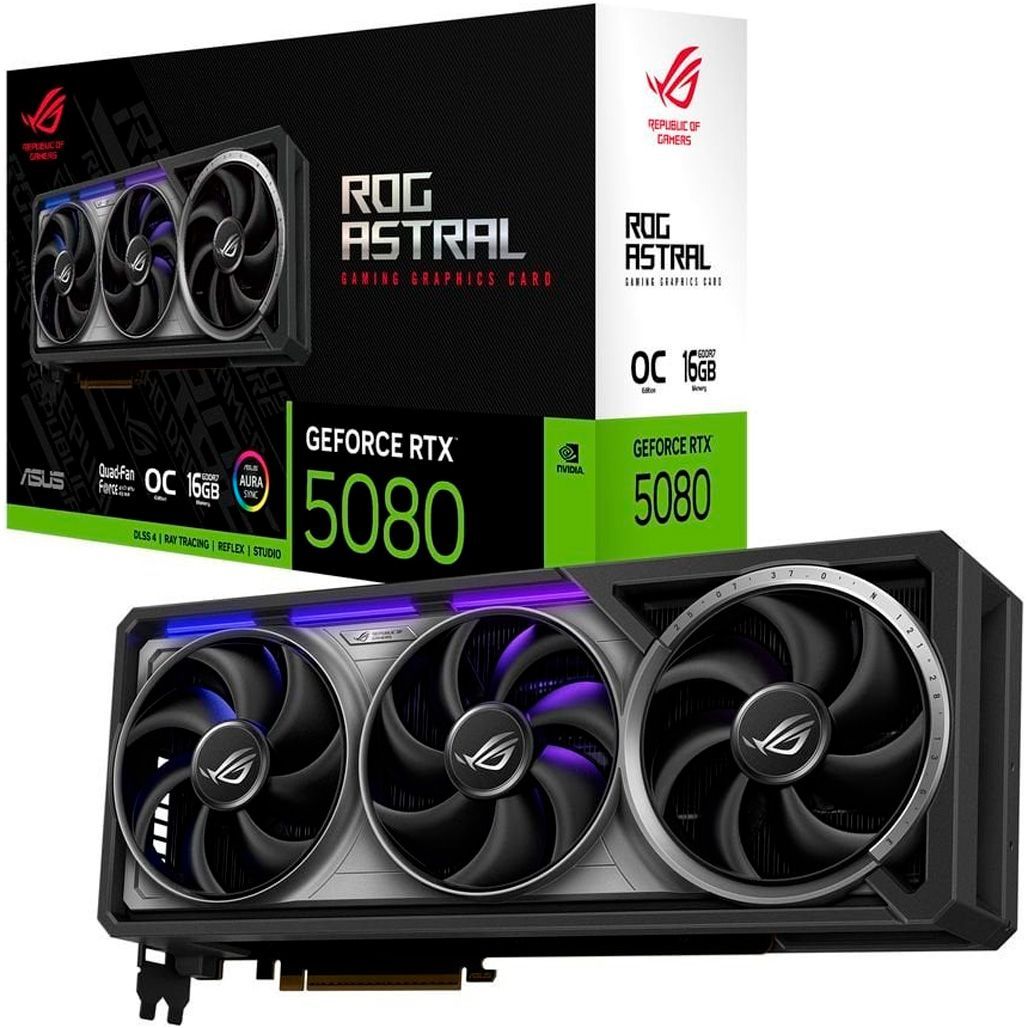 

Видеокарта Asus ROG Astral GeForce RTX 5080 OC 16GB (ROG-ASTRAL-RTX5080-O16G-GAMING) EU