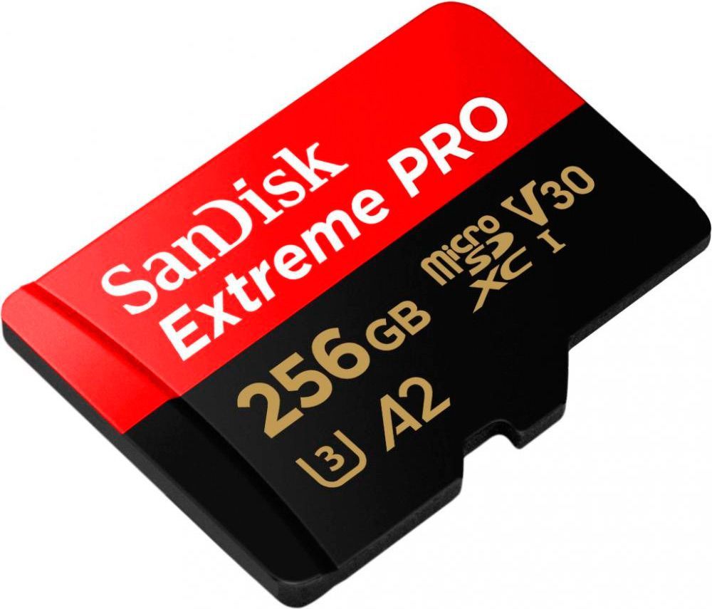 Карта пам`яті SanDisk microSDXC 256GB UHS-I Extreme Pro U3 V30 A2 + SD Adapter (SDSQXCD-256G-GN6MA)