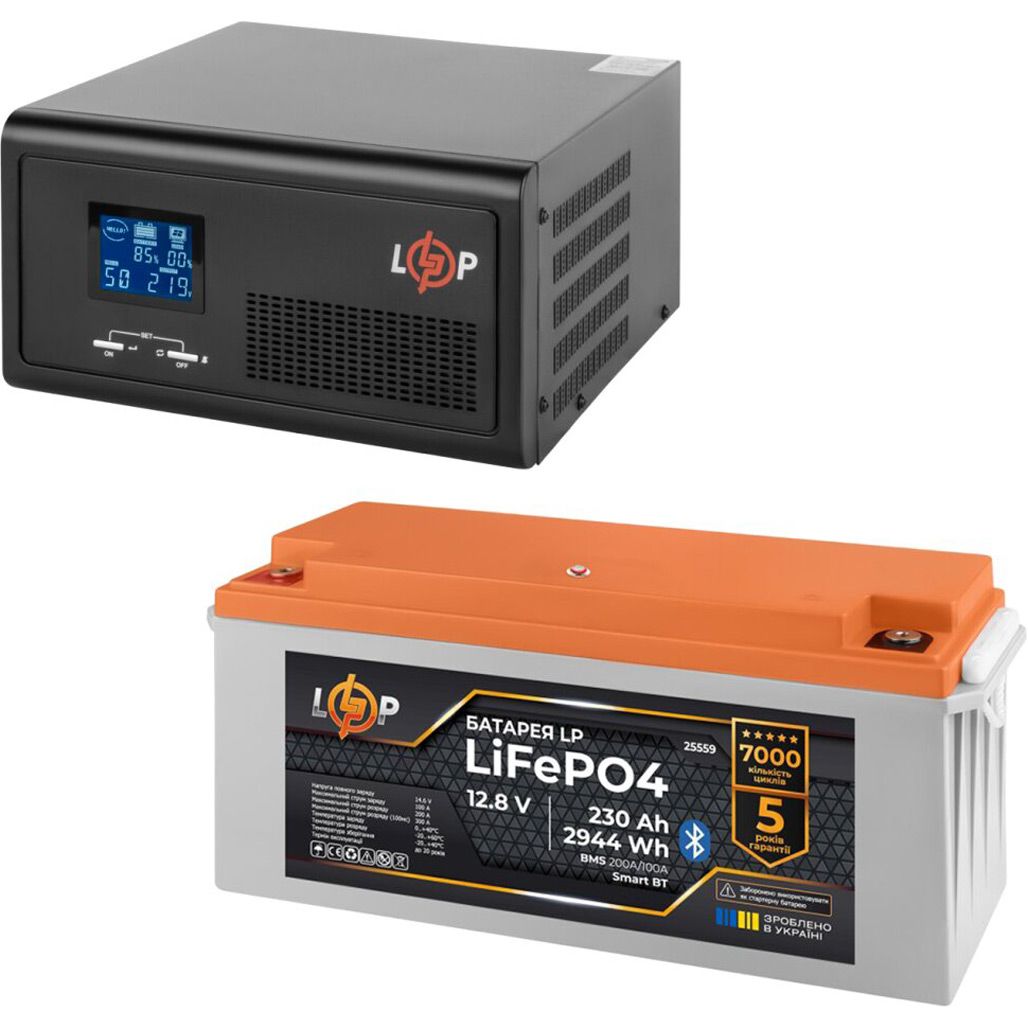 

Джерело безперебійного живлення (ДБЖ) LogicPower B430 + АКБ LiFePO4 2944Wh (40153)