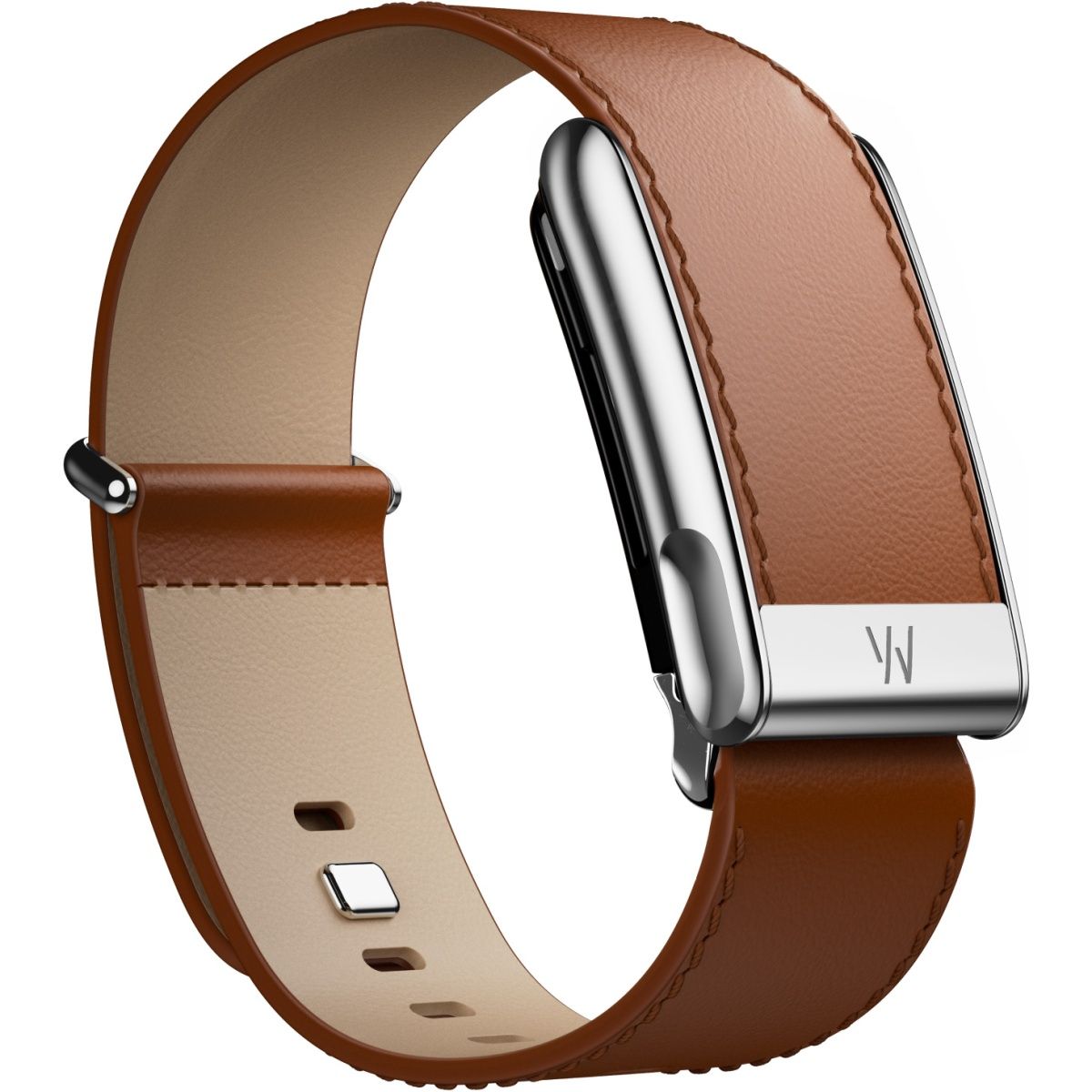 Фитнес-браслет Whoop MG LeatherLuxe Straight Cream with Titanium L/XL + подписка Life на 12 месяцев