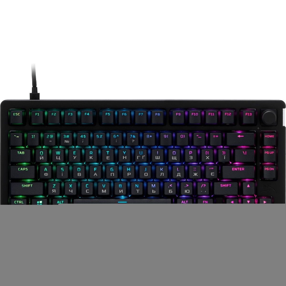 Клавиатура HyperX Alloy Rise 75 PBT HX Red UA Black (7G7A4AA)