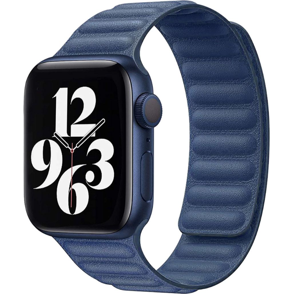 

Ремінець для годинника DK Apple Watch Leather Link Band 38/40mm (Blue)