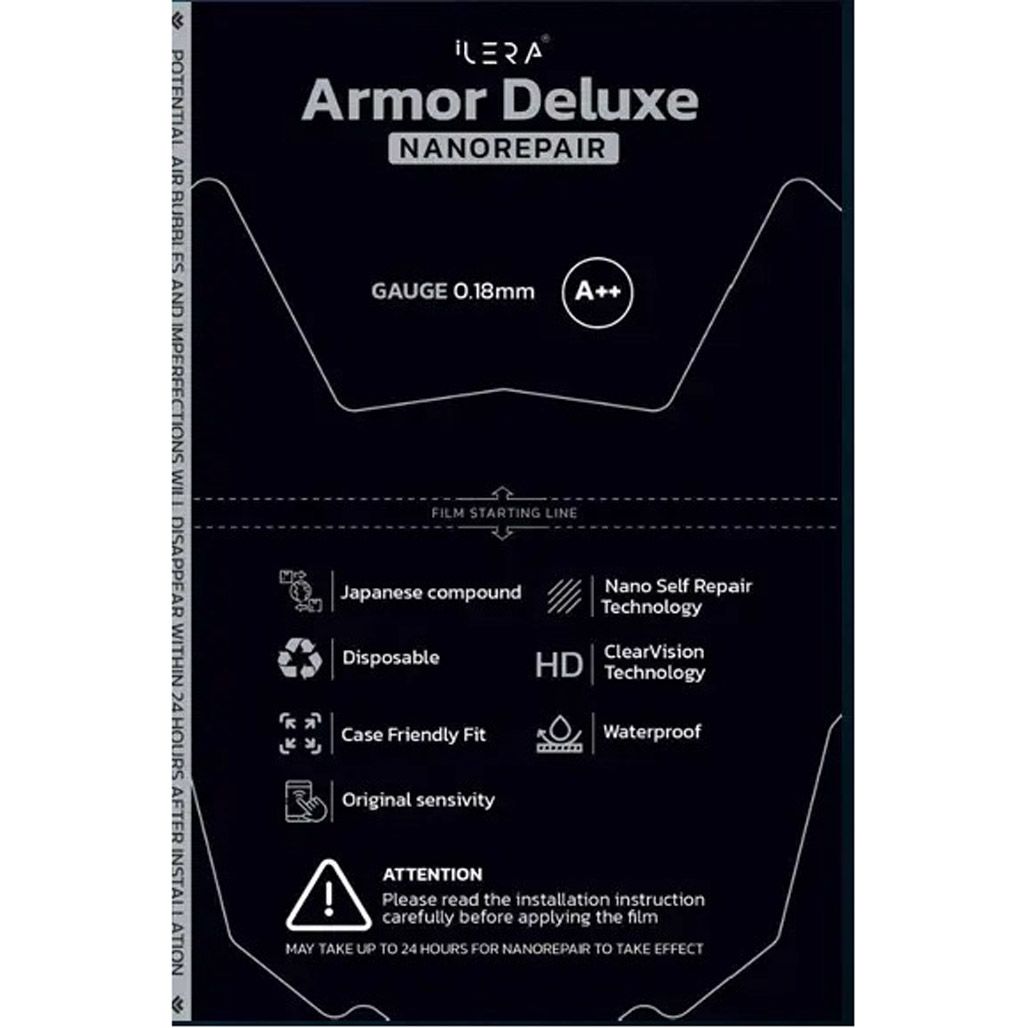

Гідрогелева захисна плівка iLera Armor Deluxe NanoRepair Size S Gloss (iLARM01)