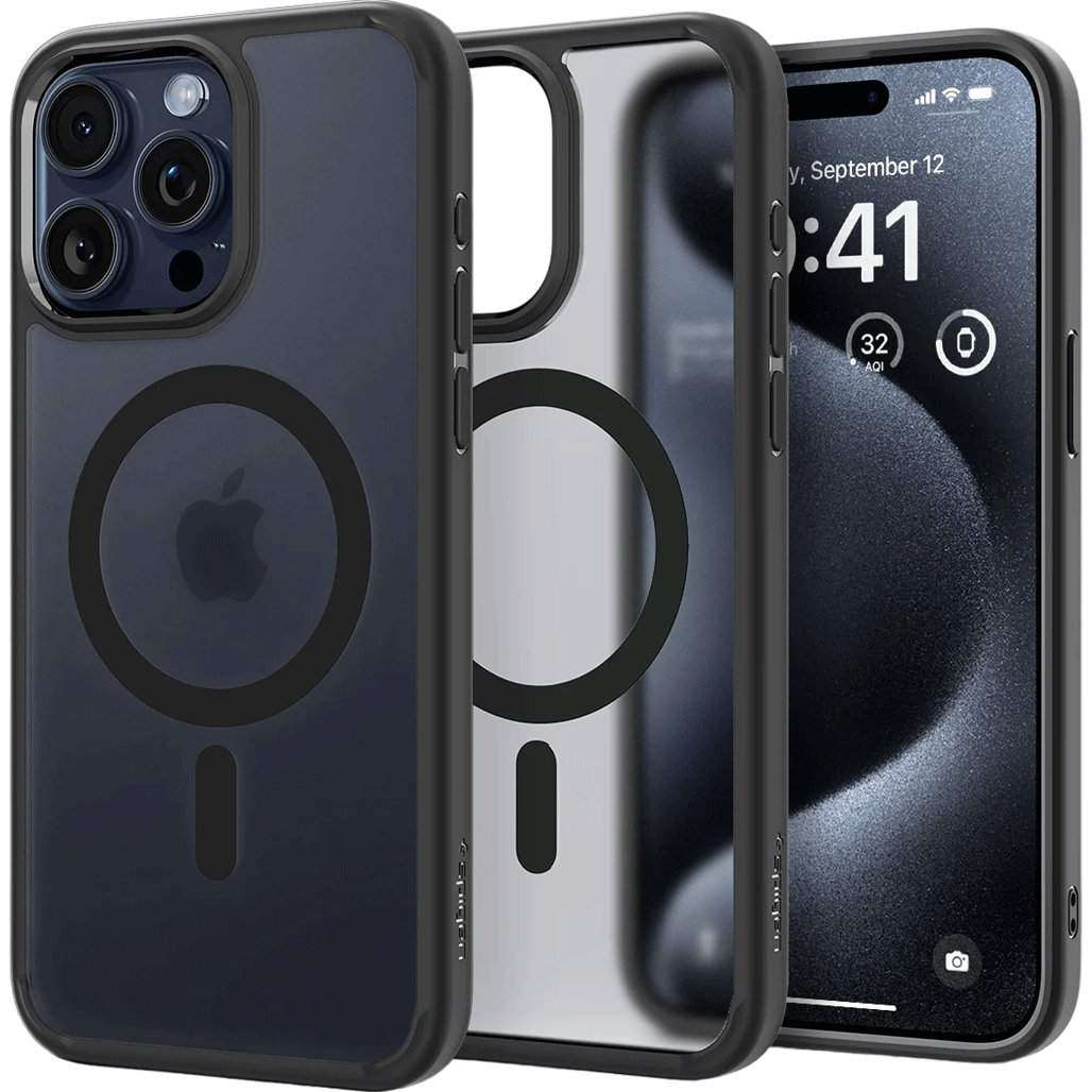 Чохол Spigen Ultra Hybrid MagSafe Case для Apple iPhone 15 Pro Max Frost Black (ACS06581)