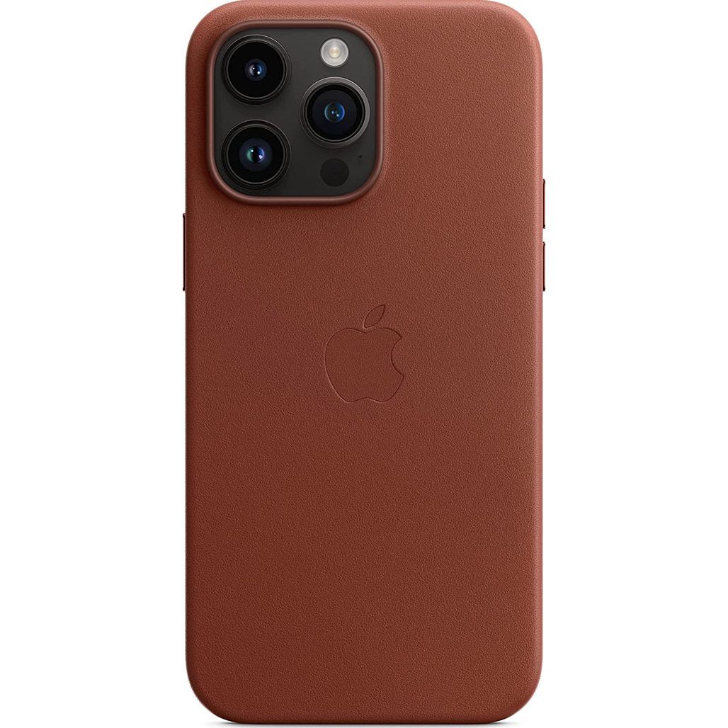 

Чохол Leather Case with MagSafe для Apple iPhone 14 Pro Max Umber AAA