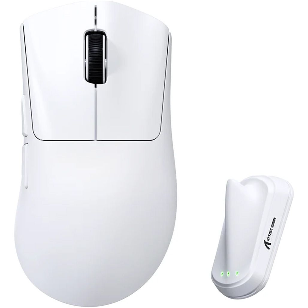 Миша Attack Shark V8 Ultra-Light Wireless White (V8W_AS) фото 2