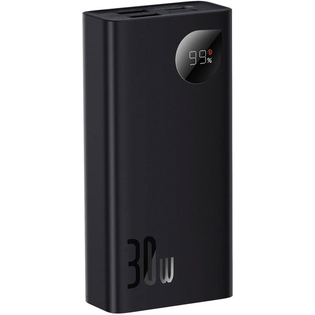 

Зовнішній акумулятор Baseus Adaman 2 Metal Digital Display 10000mAh 30W Black (PPAD040101)