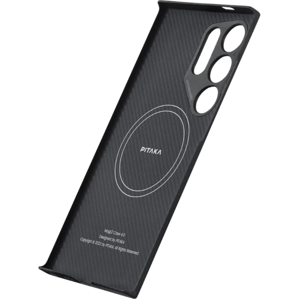 Чохол Pitaka MagEZ Case 4 для Samsung Galaxy S24 Ultra Twill Black/Grey (KS2401U)