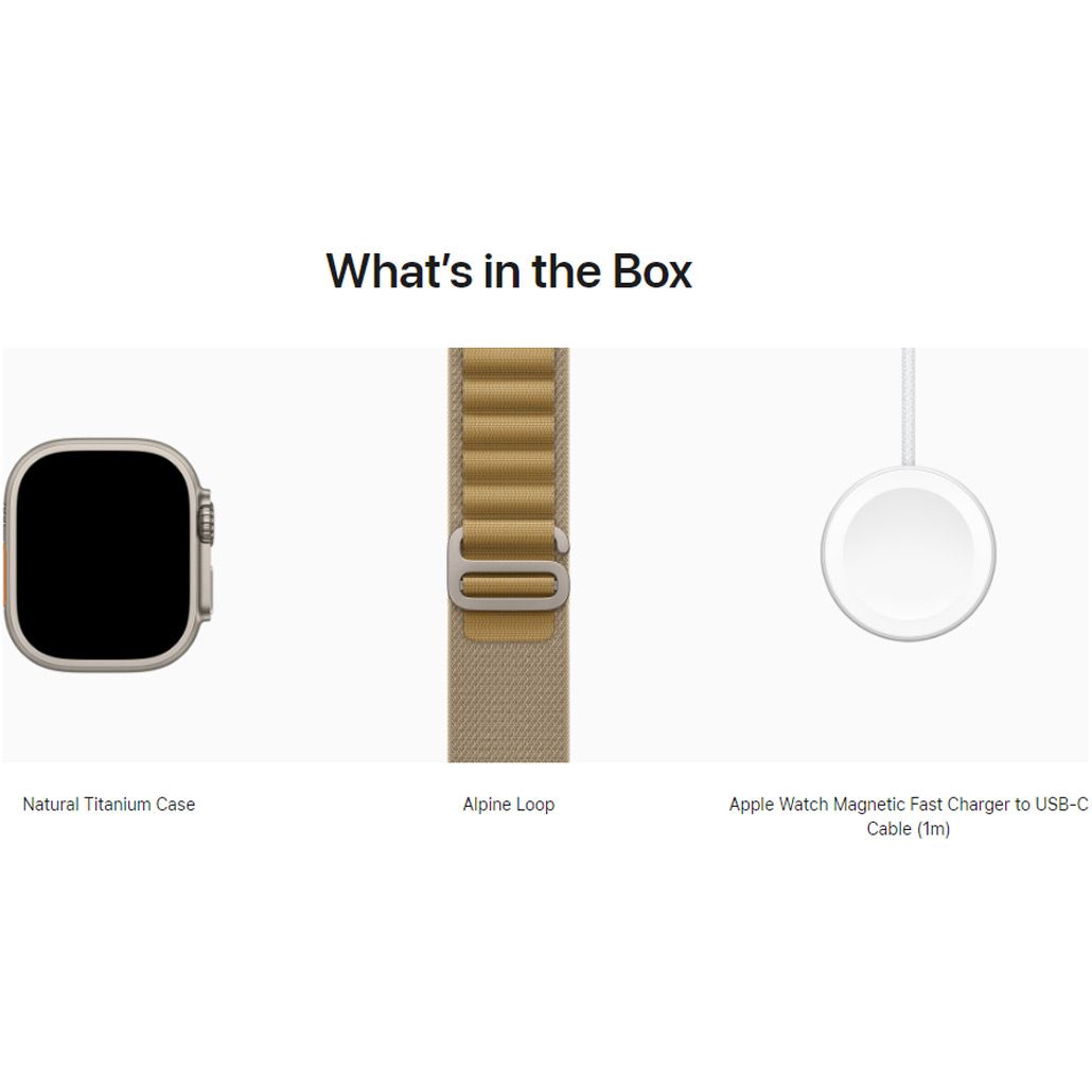 Смарт-годинник Apple Watch Ultra 2 49mm Natural Titanium Case with Tan Alpine Loop Large (MX4H3)