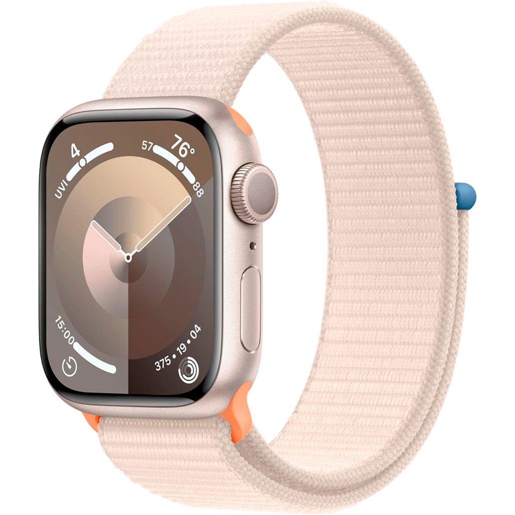 

Смарт-годинник Apple Watch Series 9 GPS 41mm Starlight Aluminum Case with Starlight Sport Loop (MR8V3)