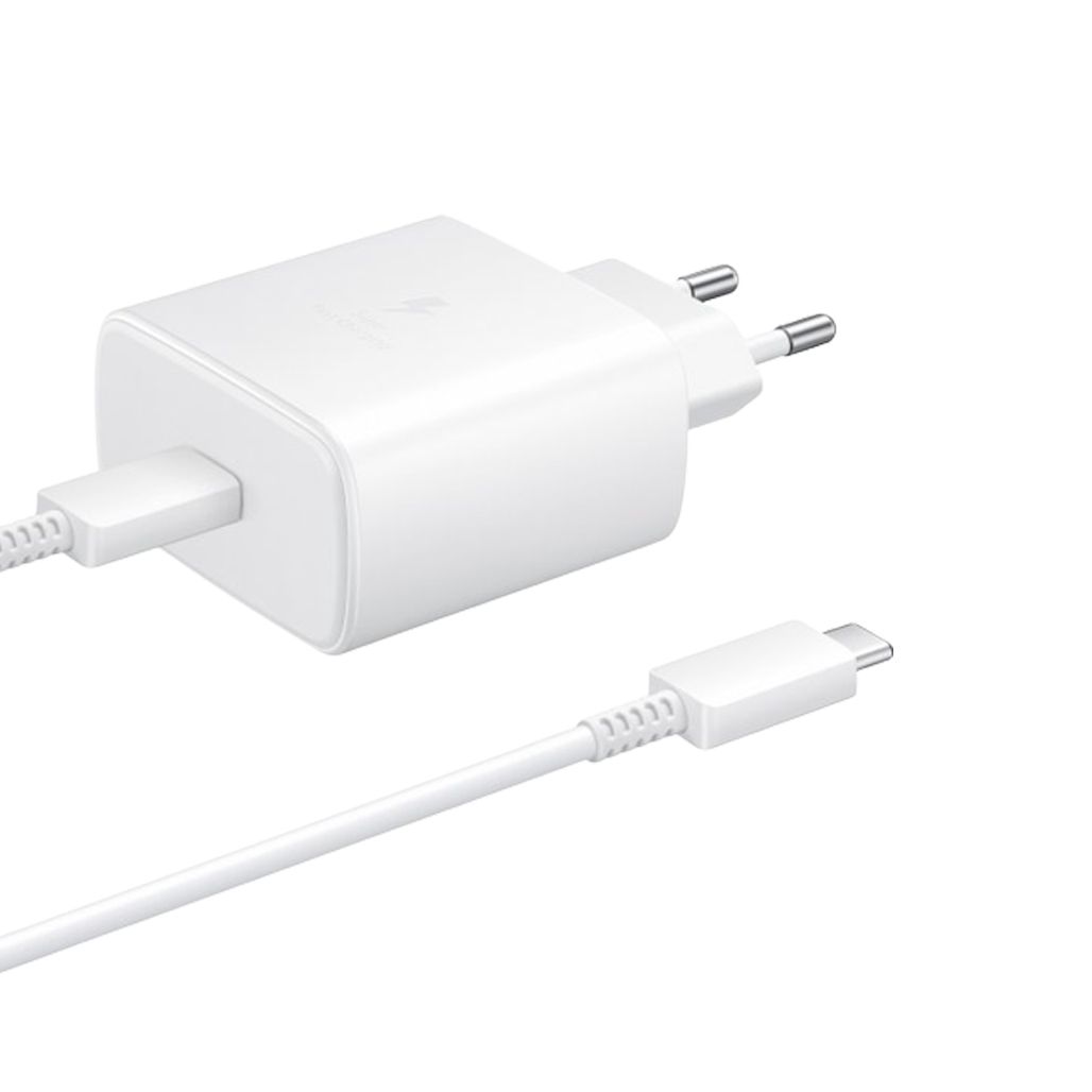 

Сетевое зарядное устройство Samsung 45W PD Wall Charger + Cable USB-C to USB-C White (EP-TA845XWEGRU)