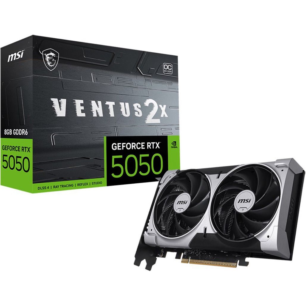 

Відеокарта MSI GeForce RTX 5050 8GB VENTUS 2X OC (G5050-8V2C) EU