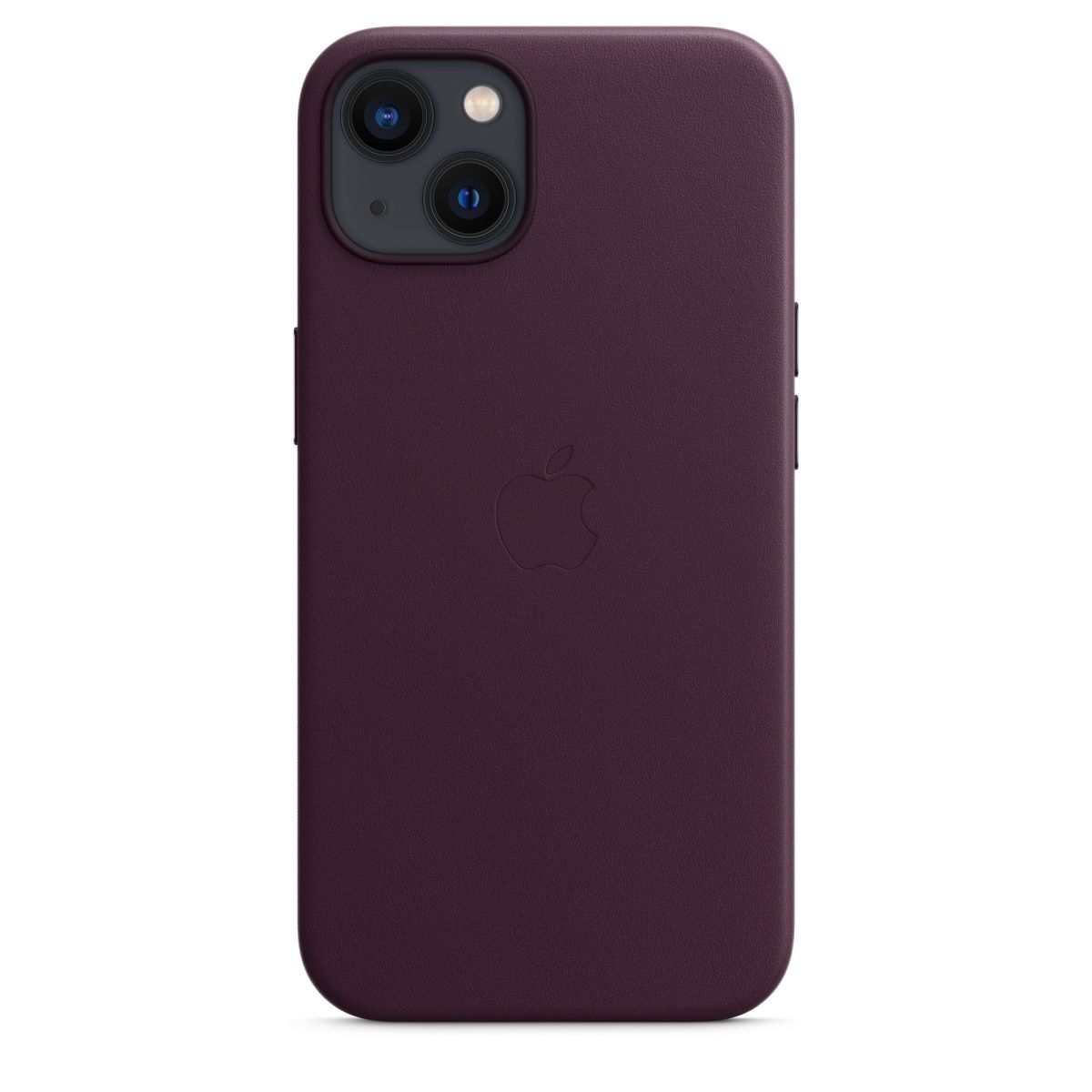 Чохол Leather Case з MagSafe для Apple iPhone 13 (6.1) (Dark Cherry) ААА