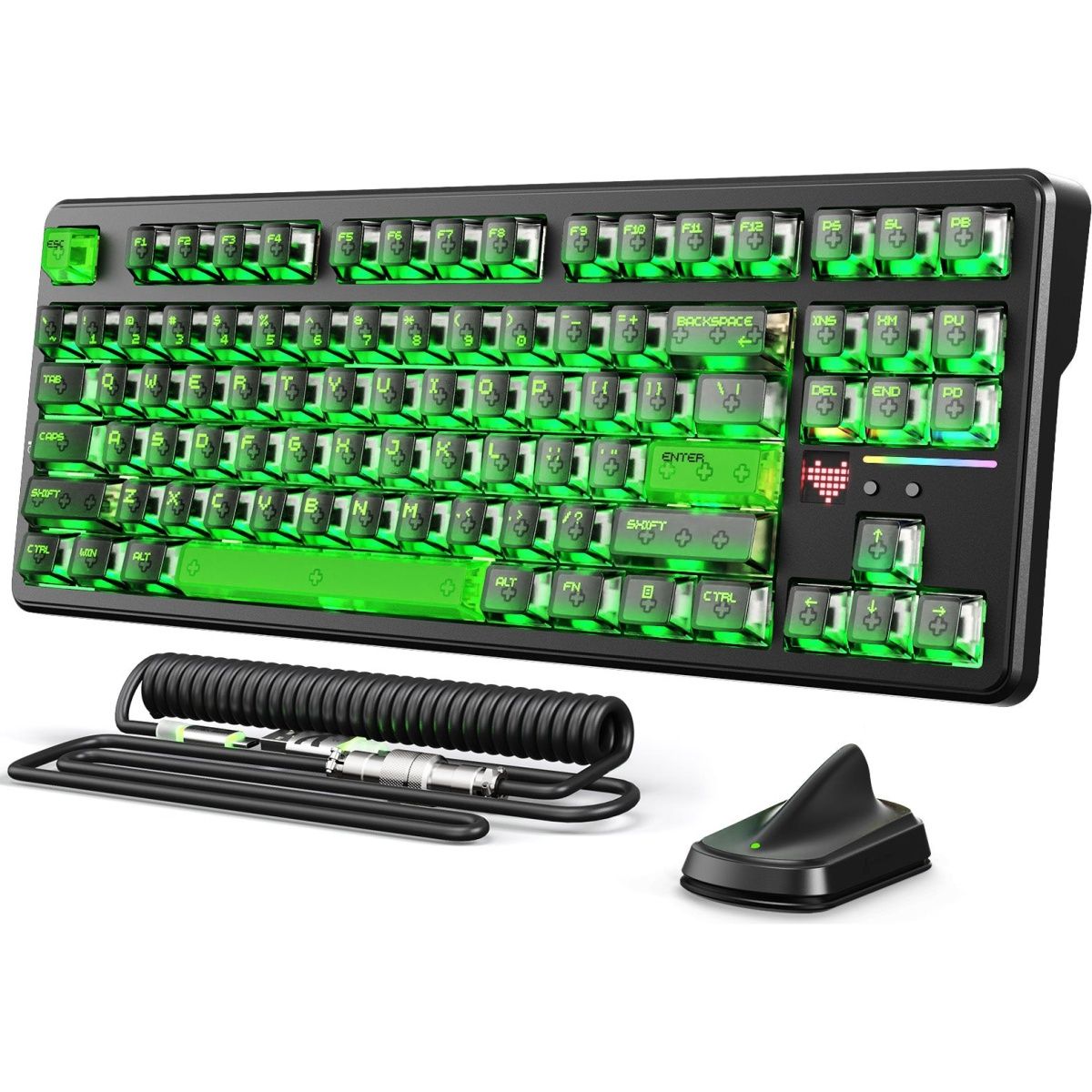 Клавіатура Attack Shark X87 Ultra RGB Meg Shark Switches Wireless Shadow Jade (AS-6979033730229-SJ) фото 2