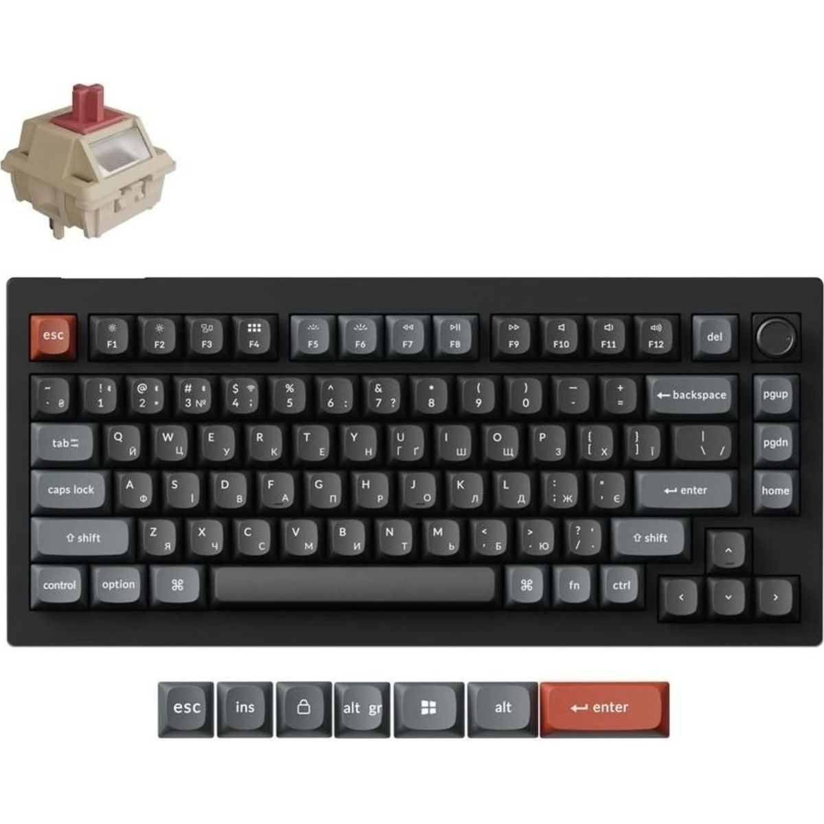 Клавиатура Keychron V1 Ultra Keychron Red Switch UA Black (V1U-D1-UA)