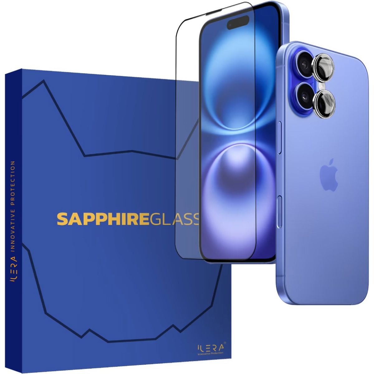 

Защитное стекло iLera Sapphire Ultra + Glass для Apple iPhone 16 (iLSPDL+16)