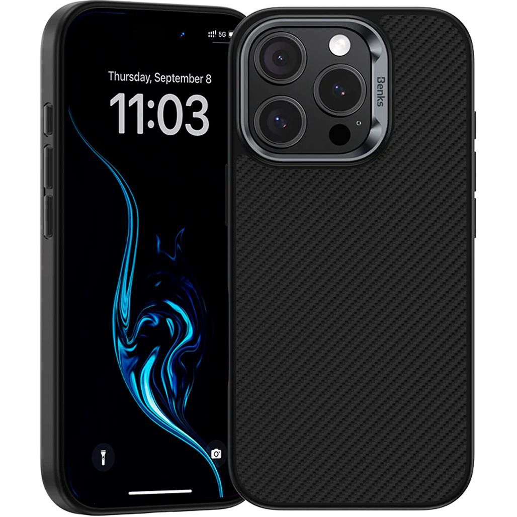 

Чохол Benks ArmorPro Kevlar Case 600D MagSafe для Apple iPhone 16 Pro Max Black