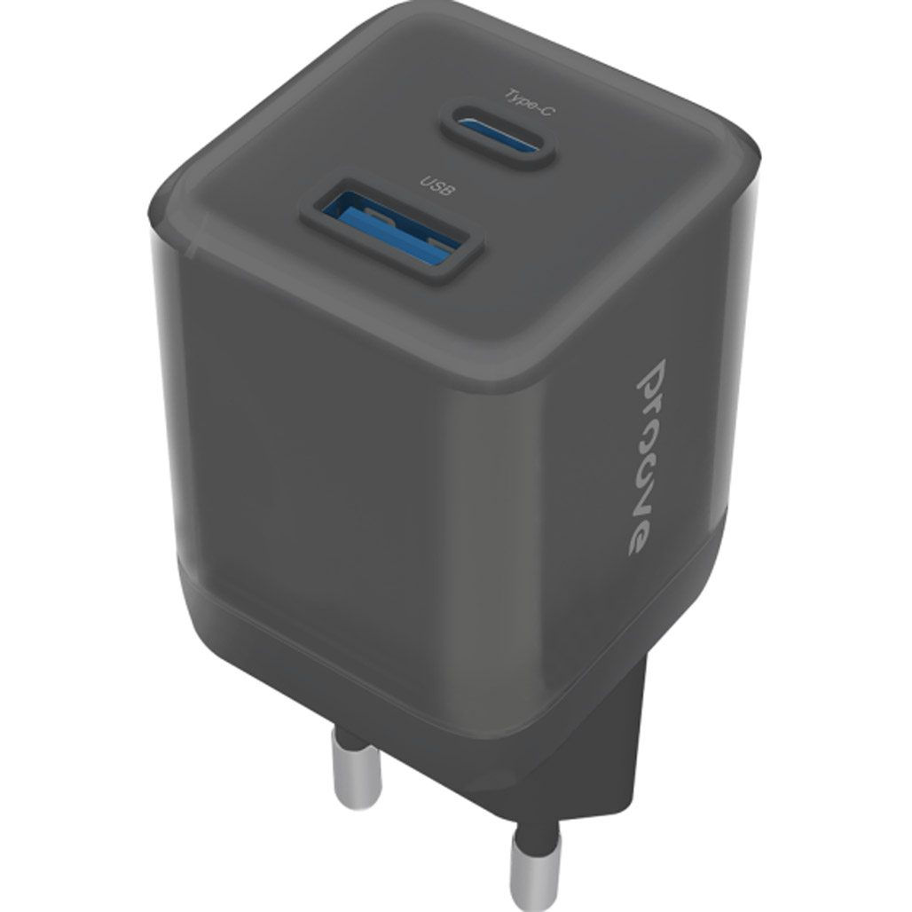 

Мережевий зарядний пристрій Proove Pure GaN Plus 30W USB-C/USB-A Black (WCPU30111201)
