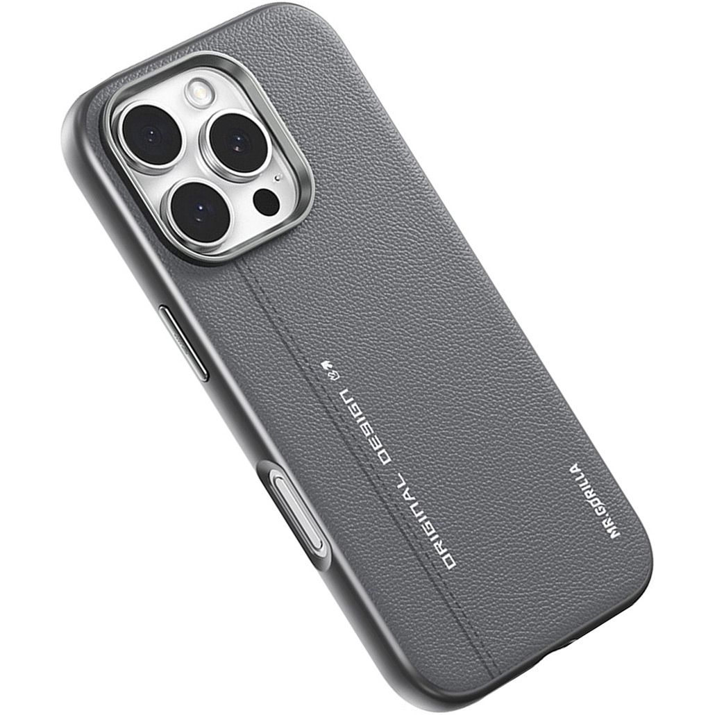 Чохол Blueo Leather with MagSafe для Apple iPhone 16 Pro Max Grey (B52-I16PMGRY)
