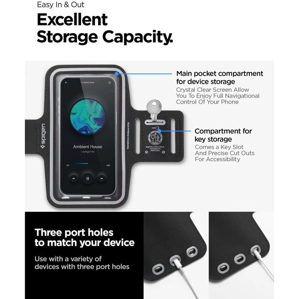 Чохол на руку Spigen A703 Dynamic Shield Armband Black (AMP07187) 