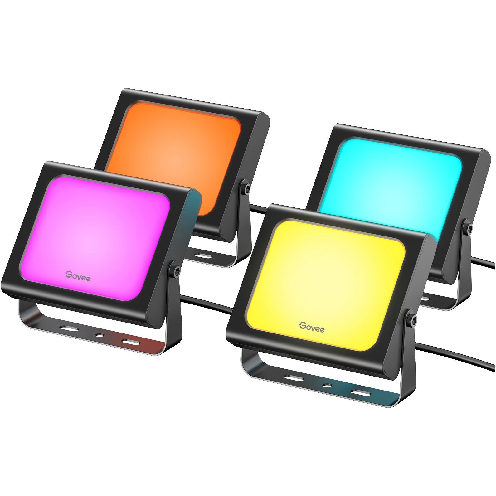

Умная система освещения Govee H7060 LED Smart Flood Lights, RGBICWW 4 шт Black (H7060311)
