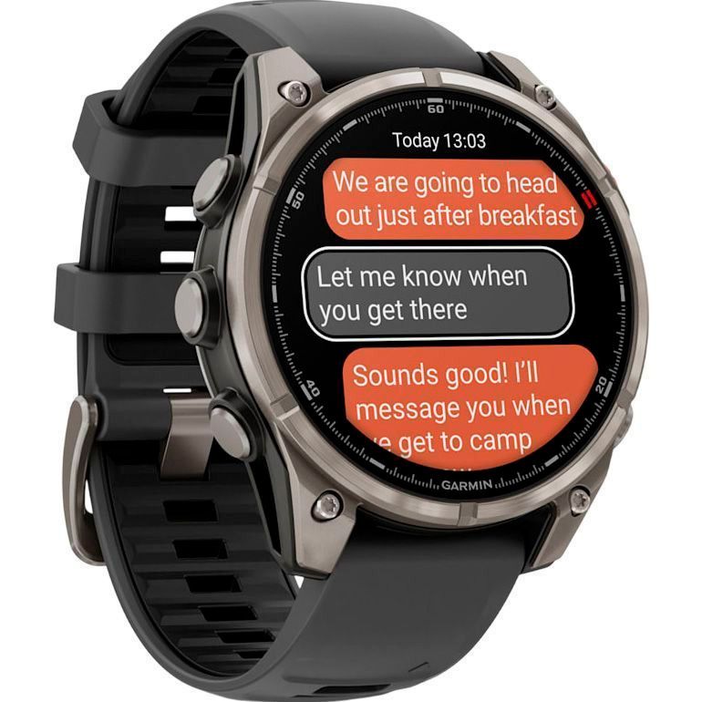 Смарт-годинник Garmin Fenix 8 Pro AMOLED Sapphire 47mm Carbon Gray DLC Titanium with Graphite/Black Silicone Band (010-03198-11) Вітрина фото 3