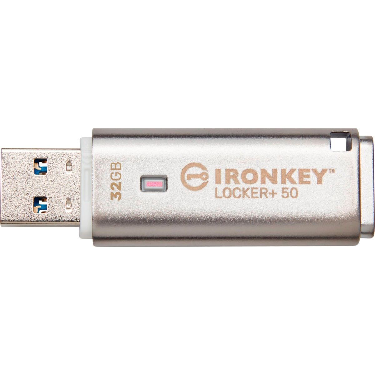 USB флеш-накопичувач Kingston IronKey Locker Plus 50 32GB USB-A 3.2 Silver (IKLP50/32GB)