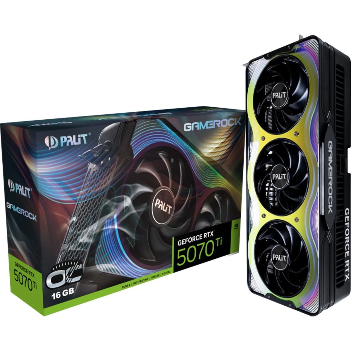 

Відеокарта Palit GeForce RTX 5070 Ti GameRock OC (NE7507TH19T2-GB2030G) EU