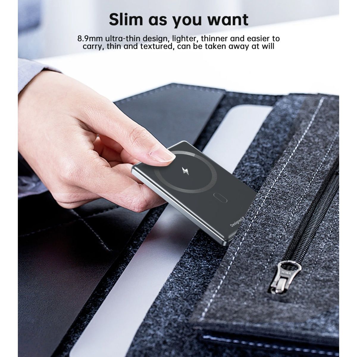 Зовнішній акумулятор Choetech B738-BK 5000mAh 20W Black