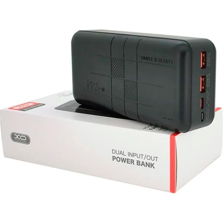 Зовнішній акумулятор XO PR189 30000mAh 22.5W Black