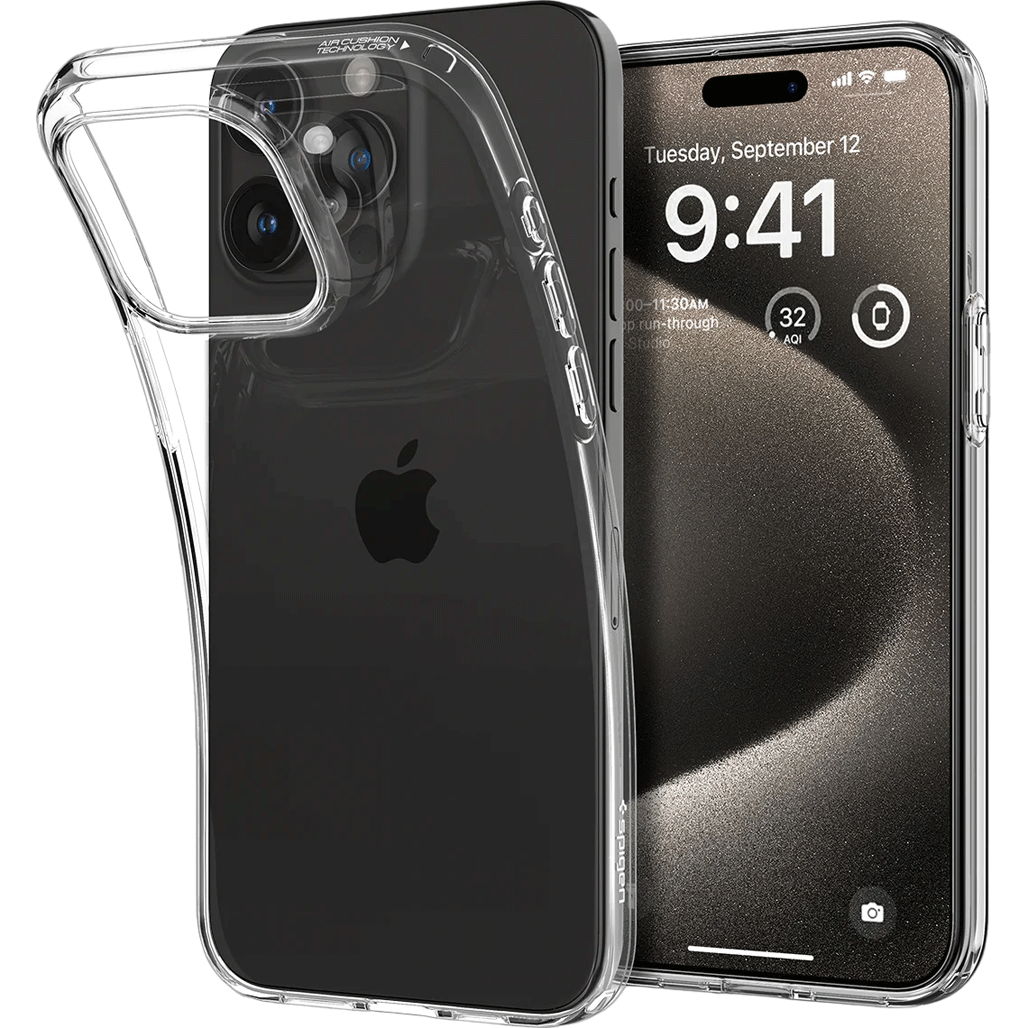 Чохол Spigen Liquid Crystal Case для iPhone 15 Pro Max Crystal Clear (ACS06557)