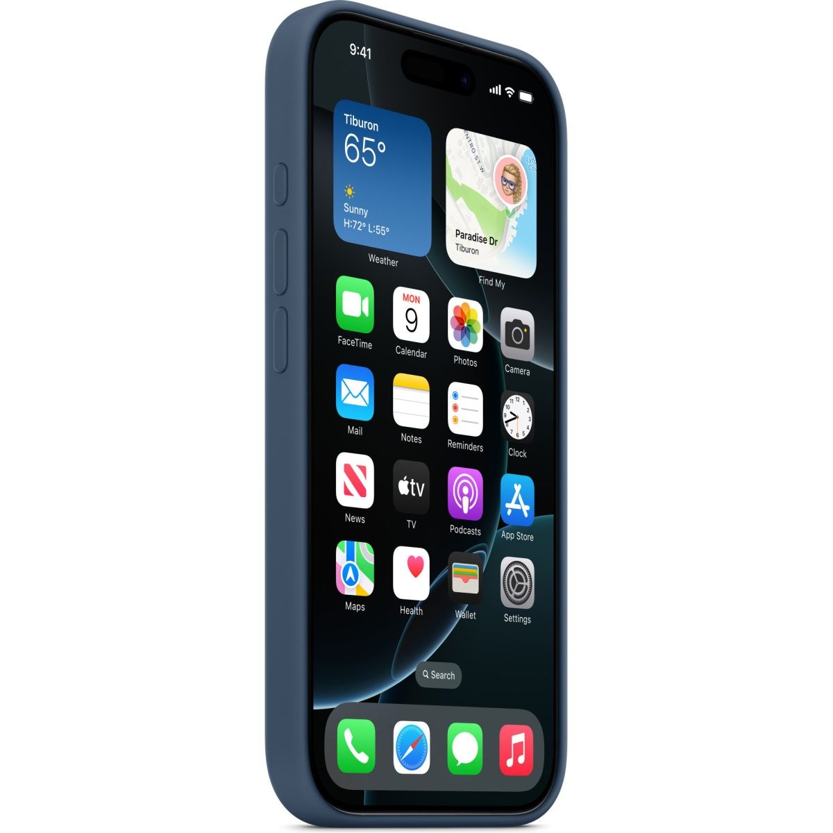 Чохол Silicone Case with MagSafe для Apple iPhone 16 Pro Max Denim AAA 